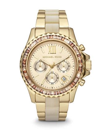 michael kors everest mid size chronograph watch|two tone michael kors watch.